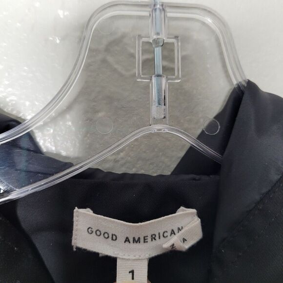 Good American Hooded Volume Jacket coat GP0784 BLACK womens Size 1 Small - Picture 4 of 8